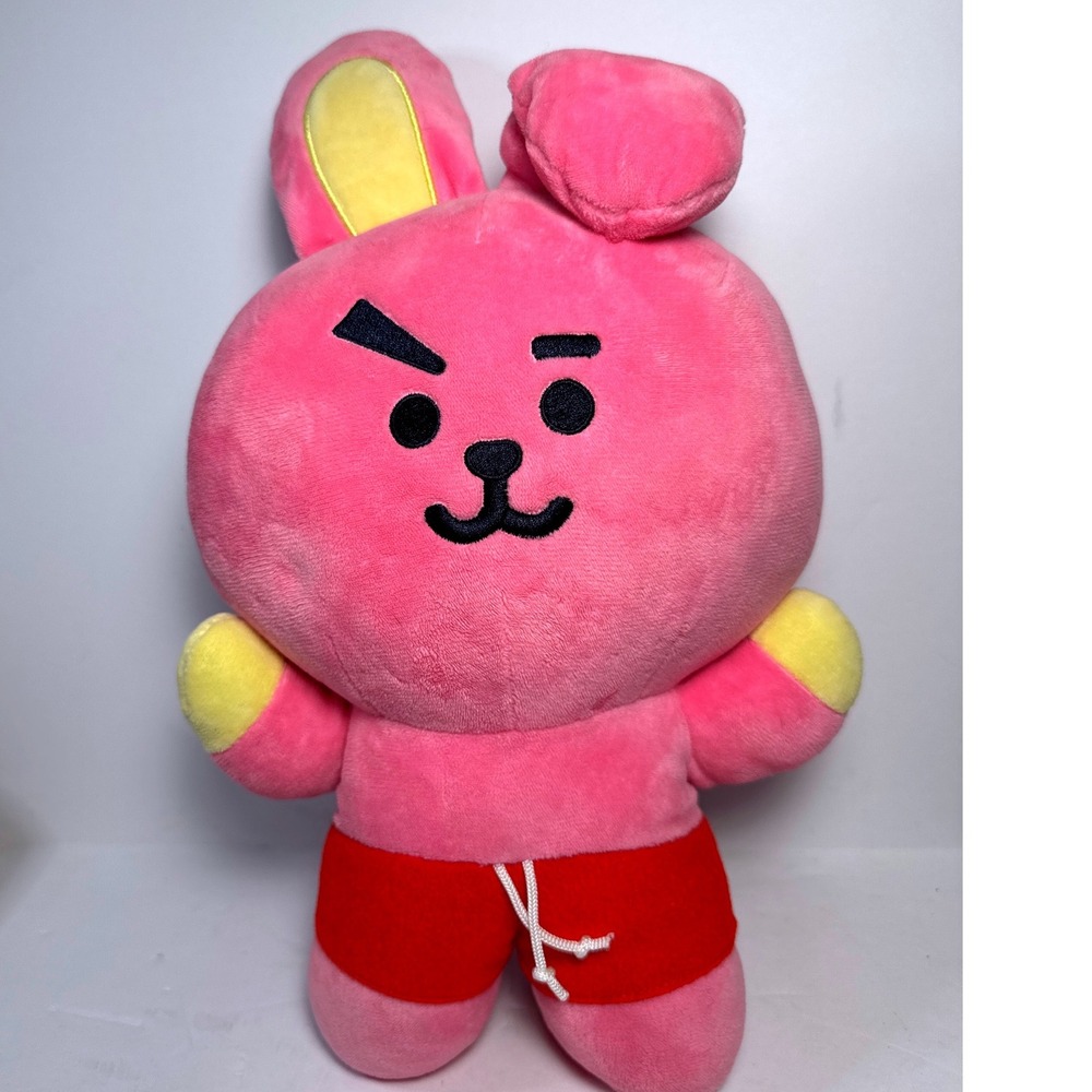 BT21 Cooky Plush Toy 12in Pink Red Shorts Jungkook Bunny